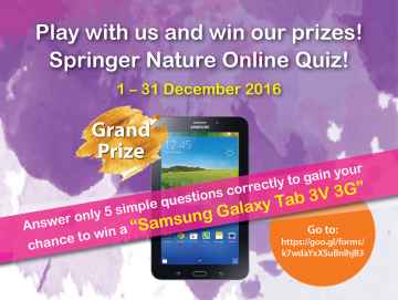 Thông báo Dùng thử tạp chí Nature và Tham dự Online Quiz - đố vui trúng thưởng từ NXB Springer Nature